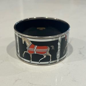 Hermes Horse Enamel Bracelet